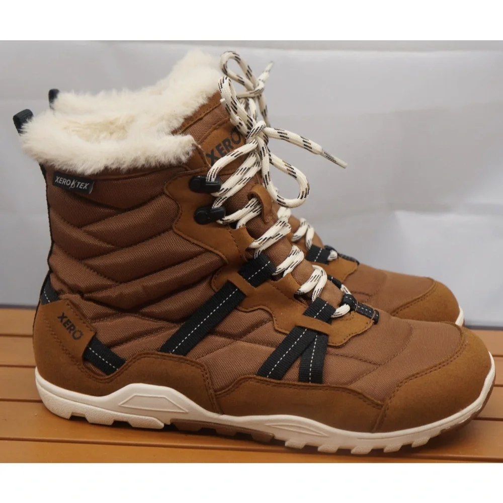 Xero Shoes Alpine Women's Waterproof Snow Boot Brown Faux Fur Lined Sz 10.5US - Picture 4 of 10
